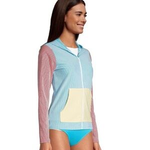 Lands' End Multicolor Striped Hoodie